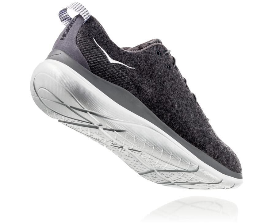 Running Shoes Mens - Hoka One One Hupana Flow Wool - Grey - WVSEUHA-26